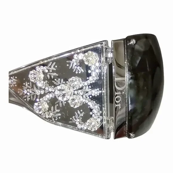 DIOR Luxury Mirror Sunglasses Limited Edition Swarovski Crystals Case Cloth Bag - Picture 6 of 9